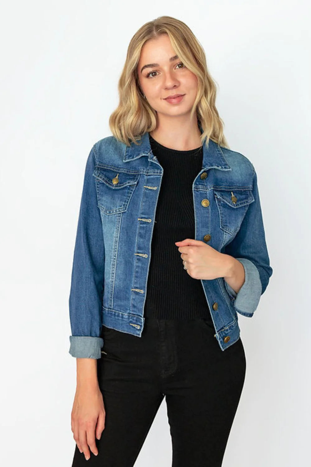 Country Denim Cropped Denim Jacket Denim