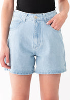 Country Denim Wideleg Light Denim Shorts Denim