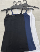 Basic Cotton Blend Singlet Black